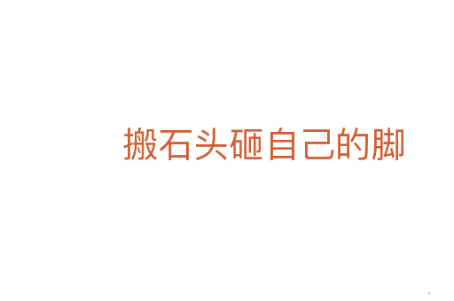 搬石头砸自己的脚